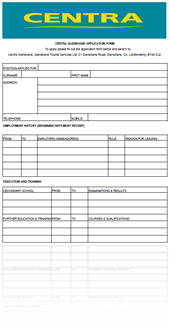 Centra Glenshane Application Form